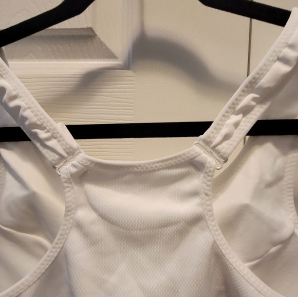 Sport Bra White Front Zipper-Up 2XL - Picture 5 of 8